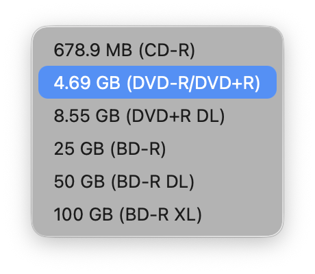 sizes