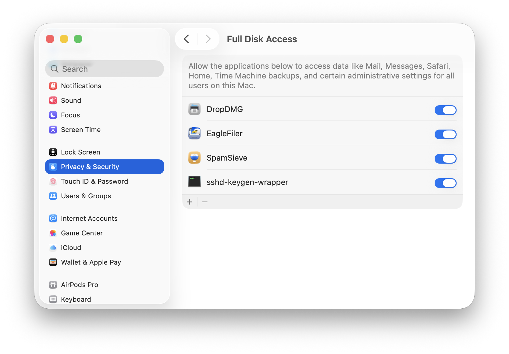 full disk access