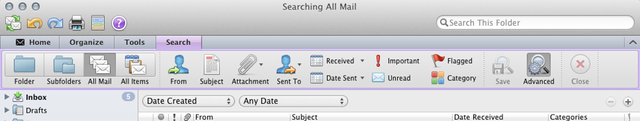 outlook all mail smart folder