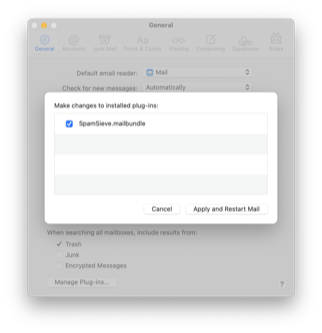 Apple Mail: Manage Plug-Ins