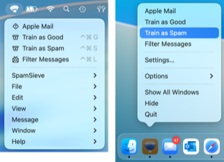 Control SpamSieve From Within Your Mail Program