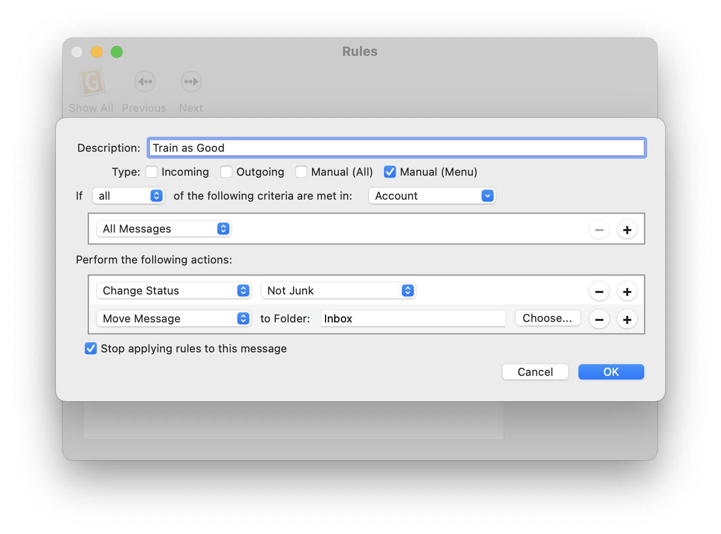gyazmail train as good rule