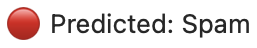 log predicted spam red