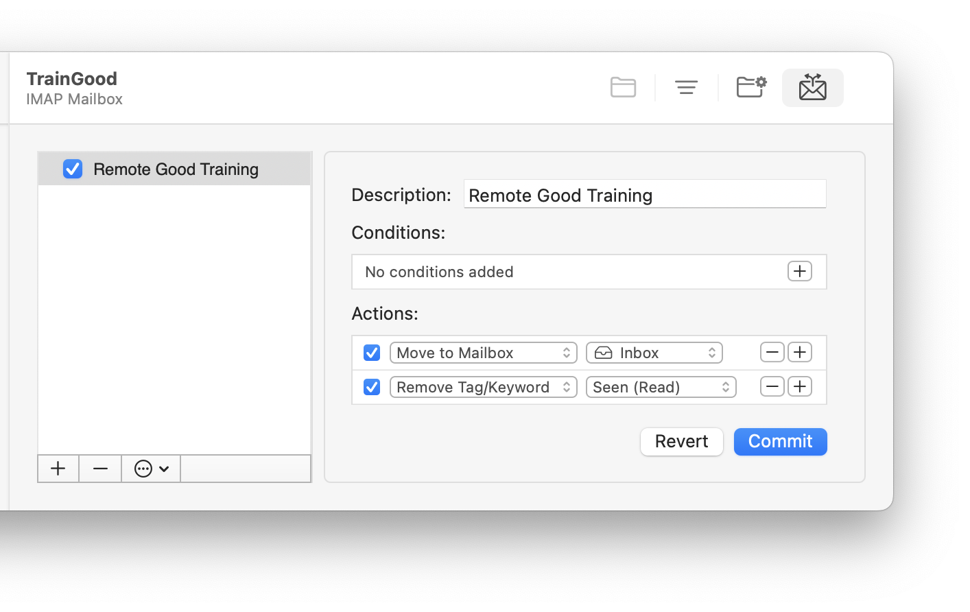 mailmate remote train good experimental