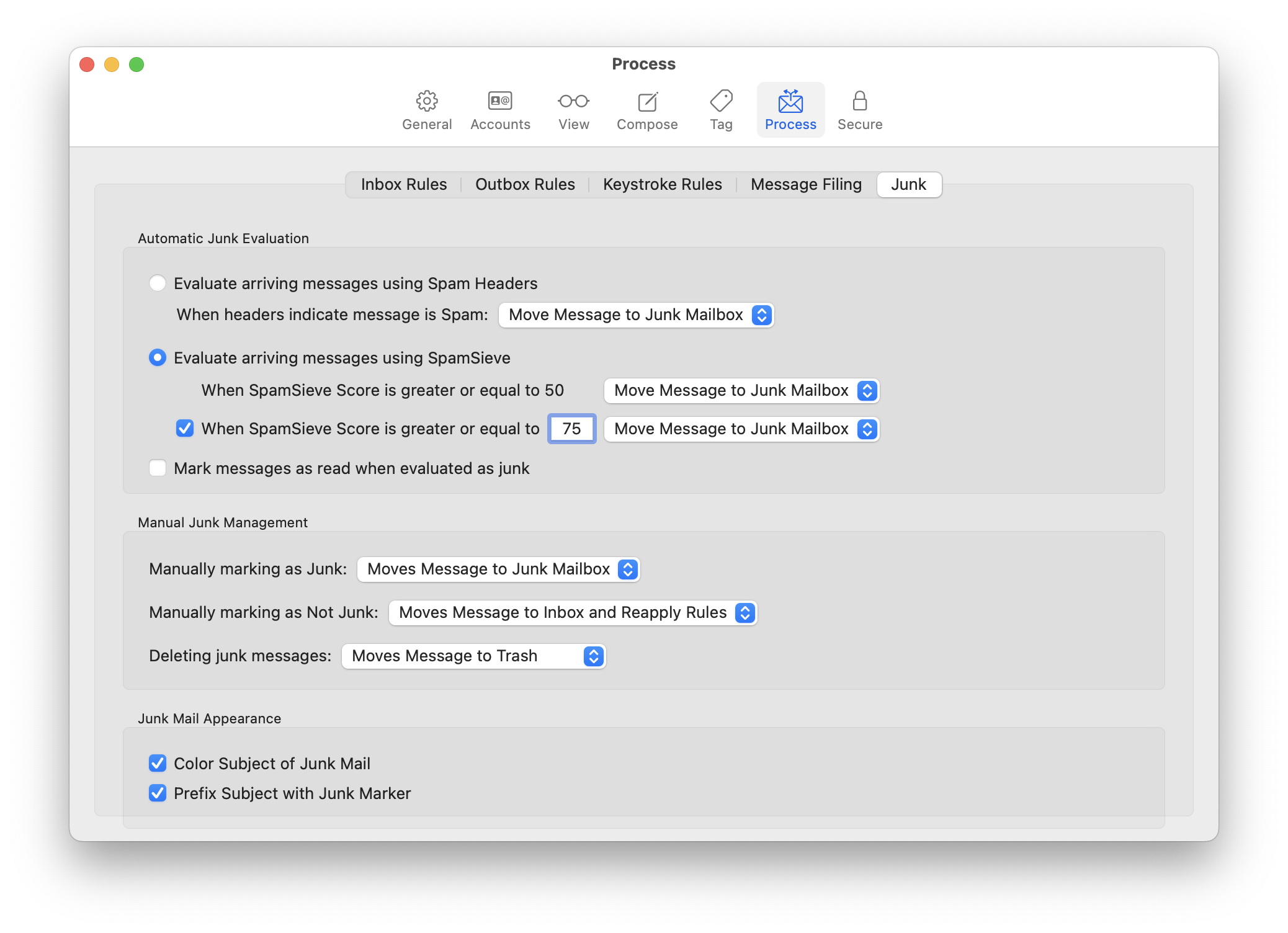 mailmaven settings process