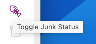 mailmaven toggle junk status