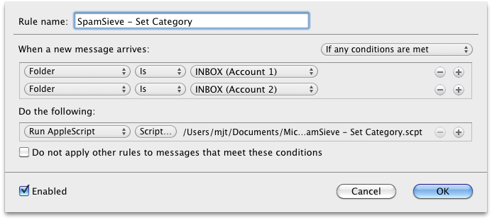 outlook sp1 set category imap