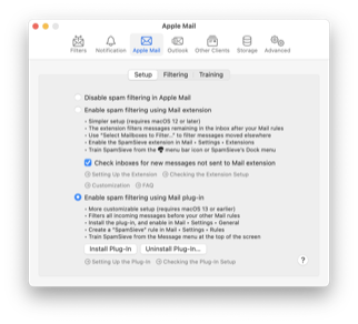 Settings: Apple Mail (Plug-In)