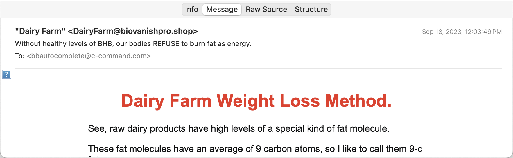 log message